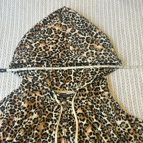 Victoria’s Secret Leopard Print Velour Zip-Up Hoodie | Size S - Picture 8 of 9